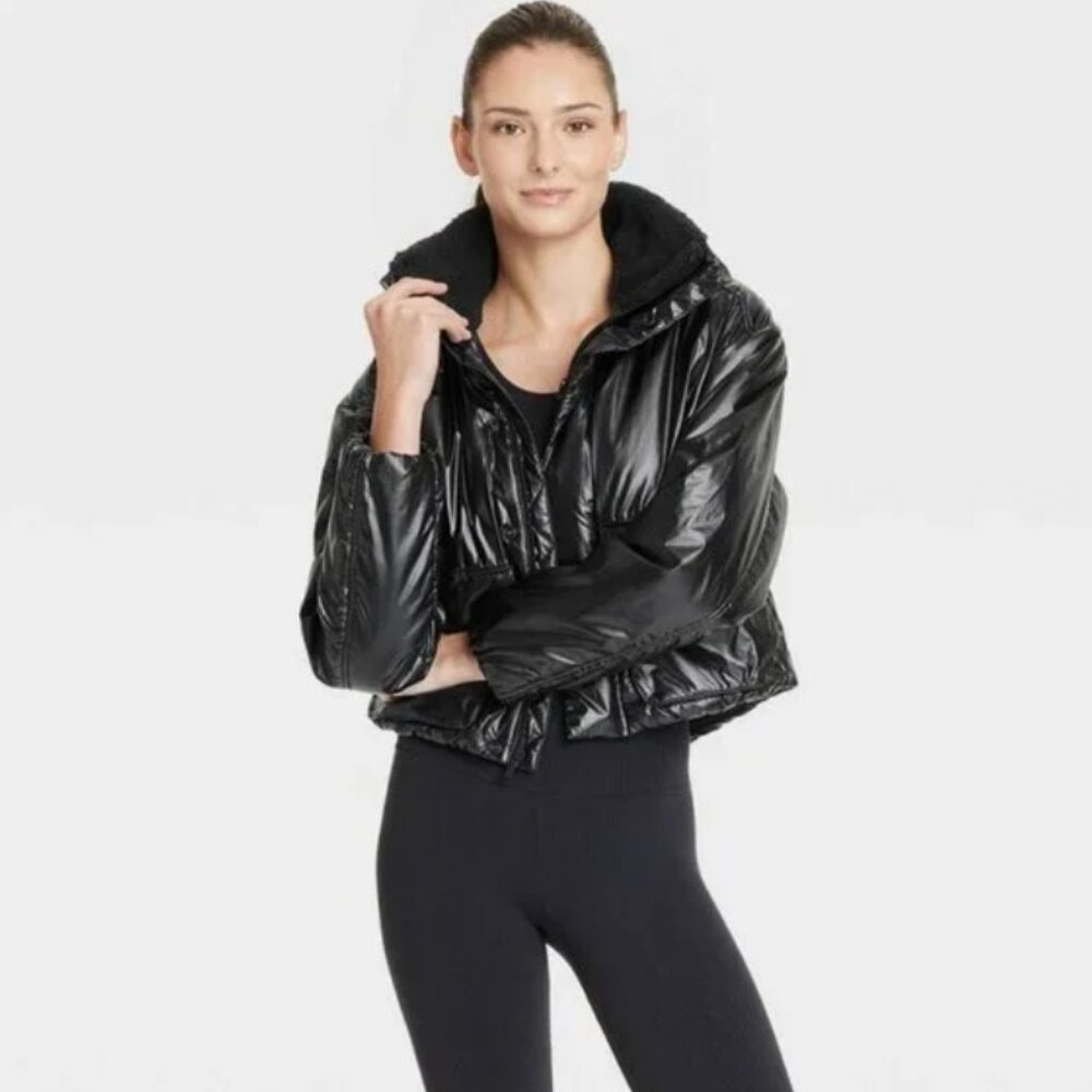 Women's Midweight Puffer Jacket - All In Motion Black XS